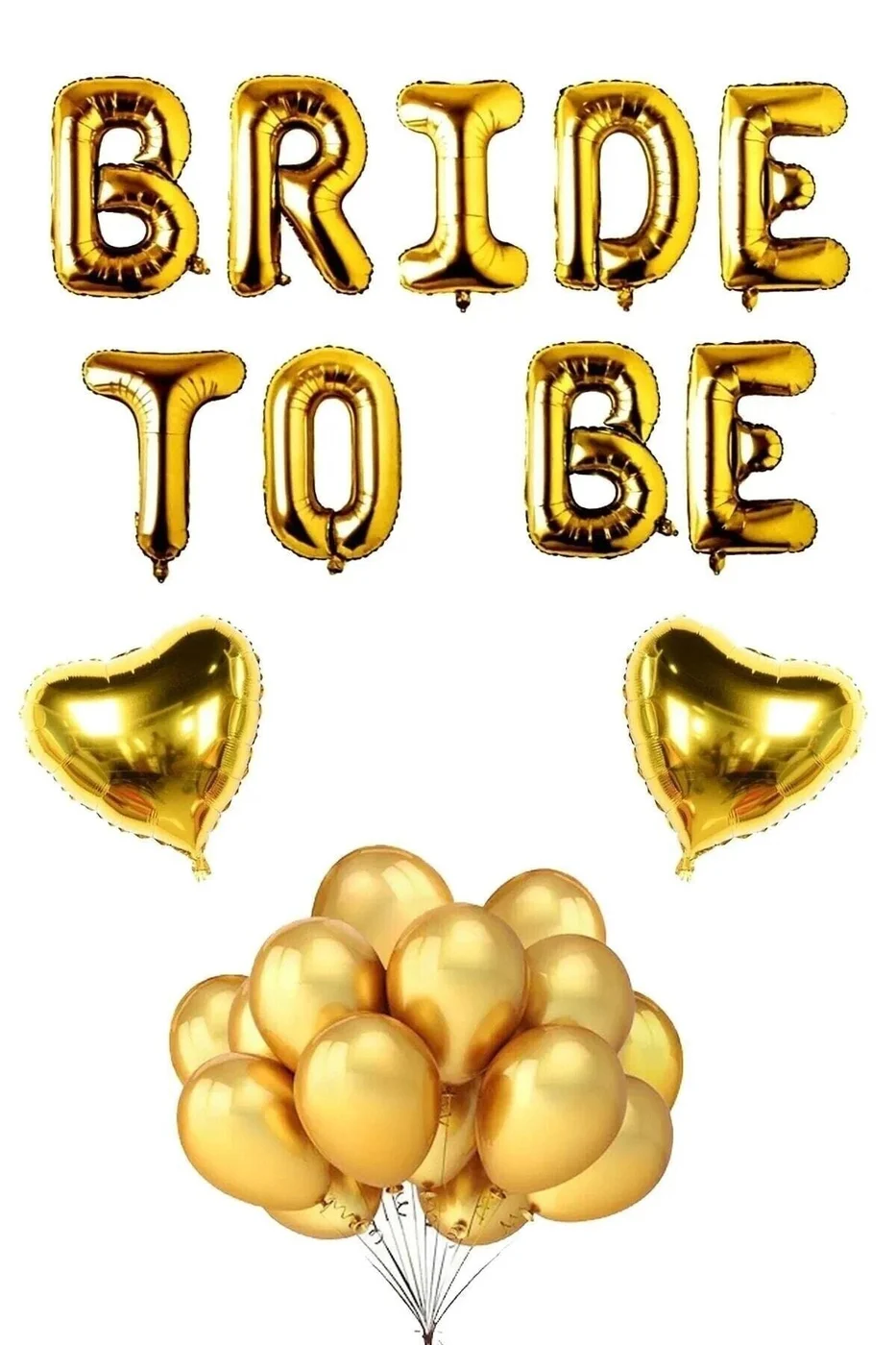 Bride To Be Folyo Balon Seti - Bekarlığa Veda Bride Partisi Balon Süsleme Gold Büyük gorsel 2