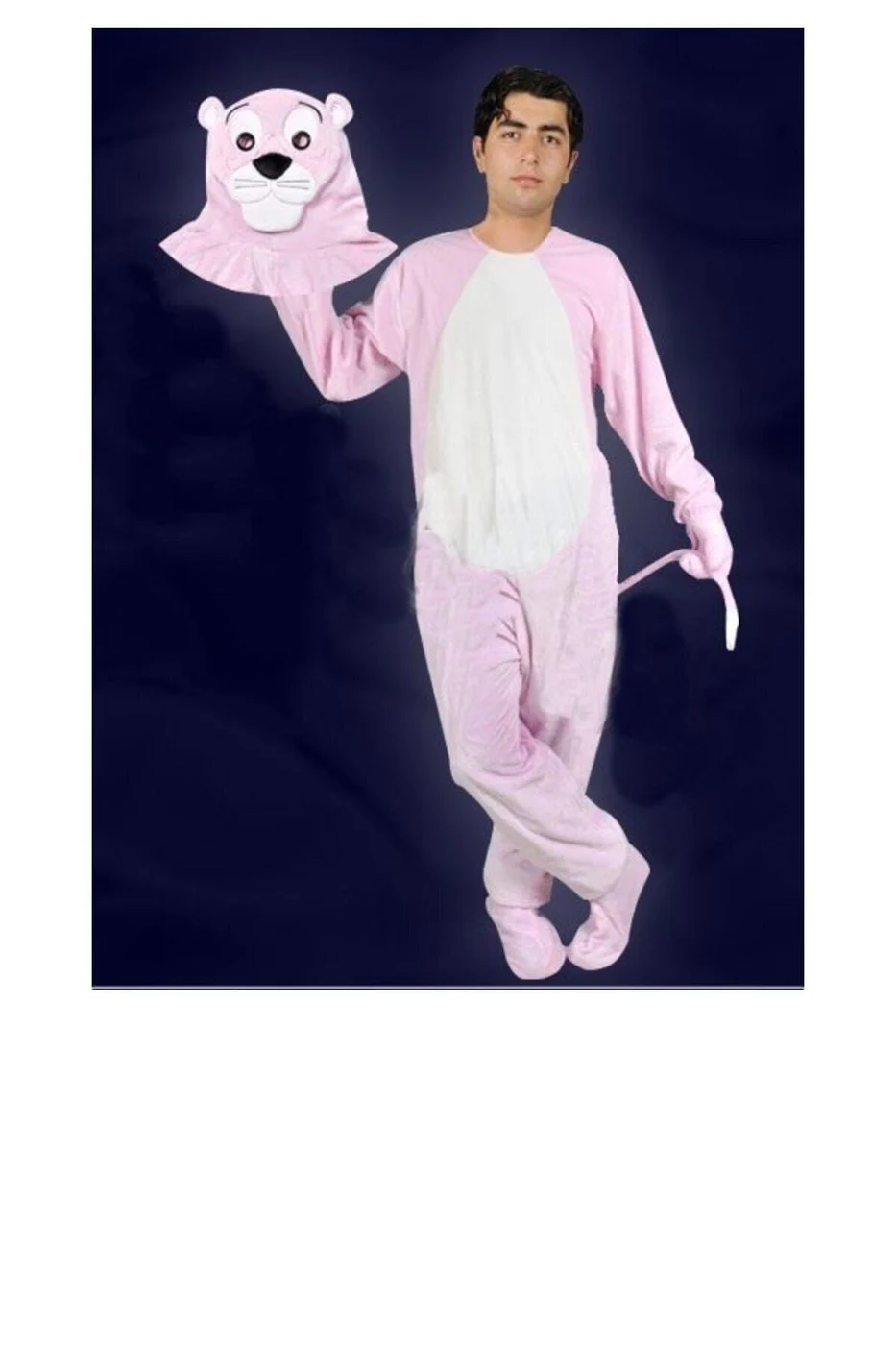 Unisex Pembe Panter Kostümü