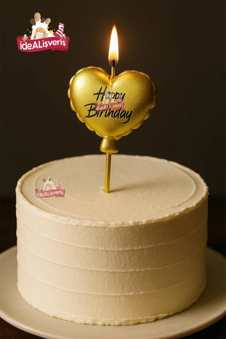 HAPPY BİRTHDAY KALP GOLD MUM