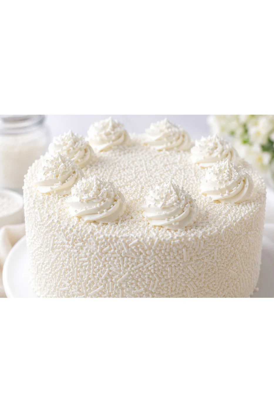 🌟 Beyaz Granül Pasta Süsü 200 Gr | Pasta, Cupcake, Donut, Kurabiye ve Tatlı Süsleme Şekeri gorsel 5
