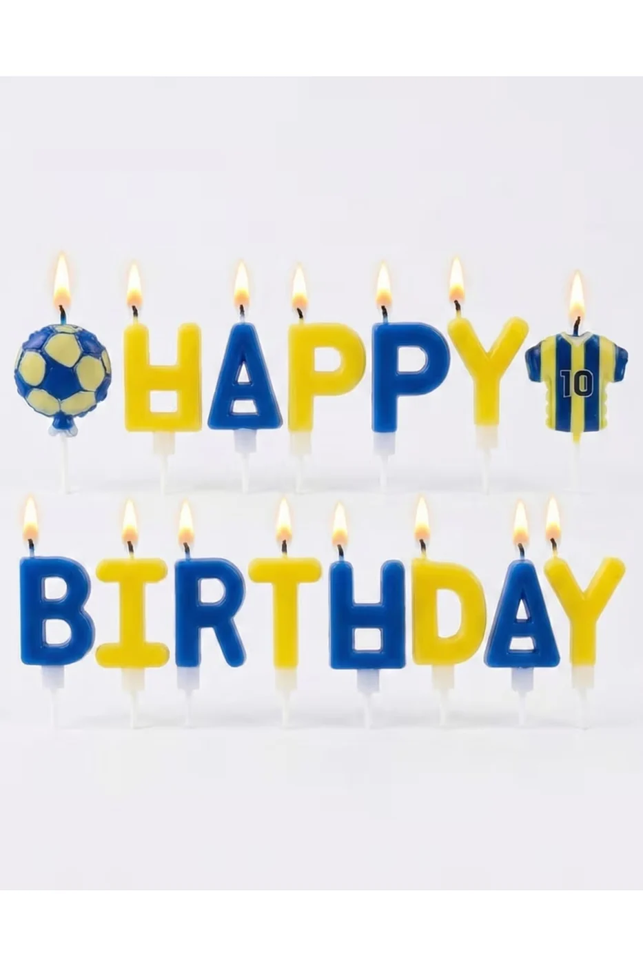 SARI LACİVERT TARAFTAR HAPPY BİRTHDAY MUM SETİ