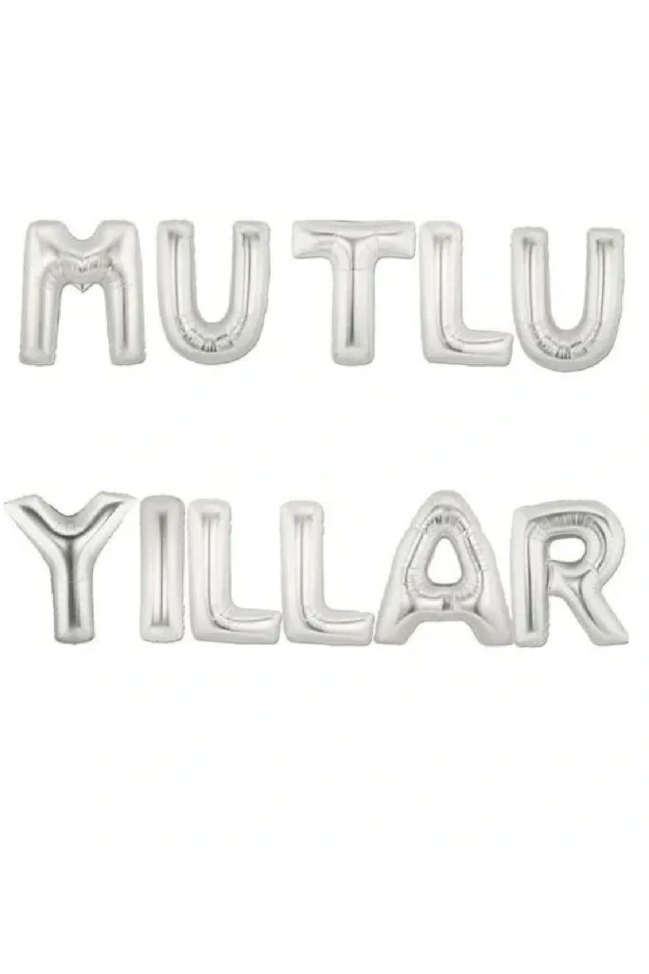 Mutlu Yıllar Folyo Balon Yazısı Set 36 cm Yılbaşı Süsü Seti