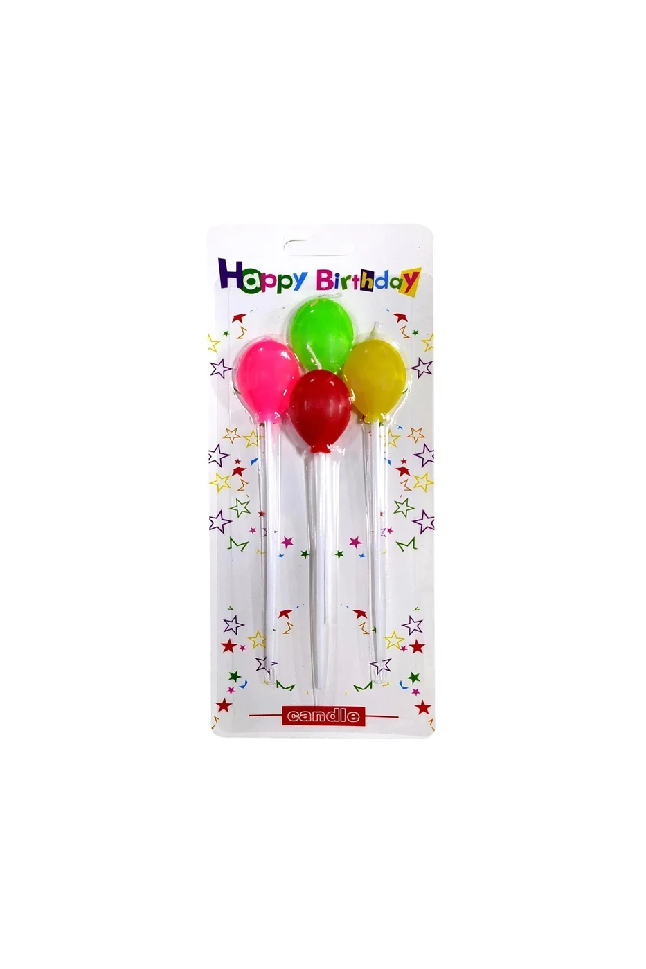 4 LÜ ÇUBUKLU BALON RENGARENK MUM