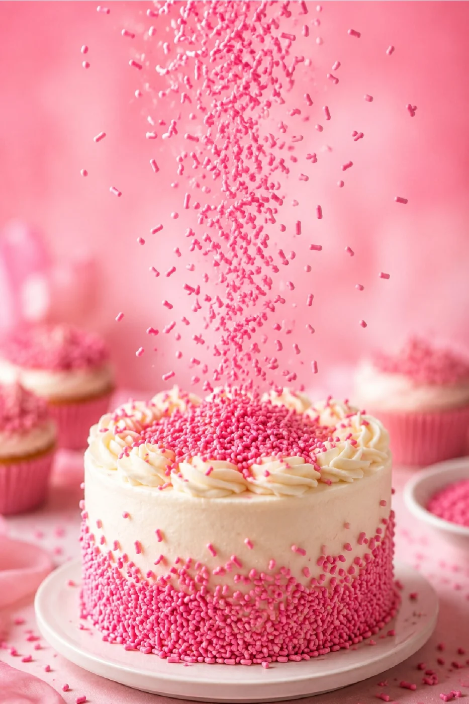 🌟 Pembe Granül Pasta Süsü 200 Gr | Pasta, Cupcake, Donut, Kurabiye ve Tatlı Süsleme Şekeri gorsel 6