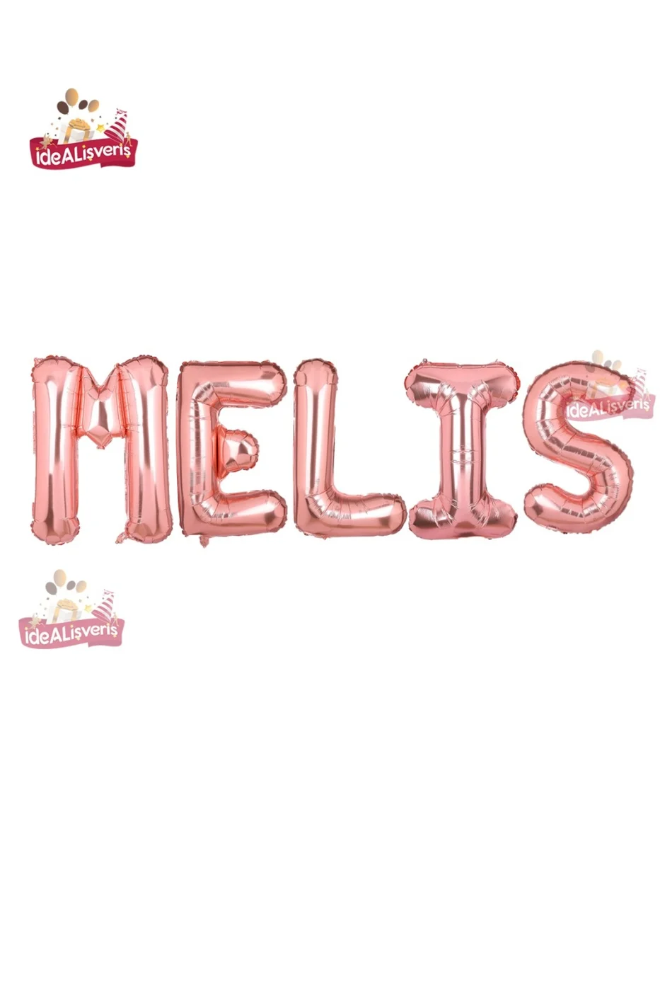 Kişiye Özel Rose Gold İsim Folyo Balonu Doğum Günü Folyo Balon Set 36cm Isim Balon