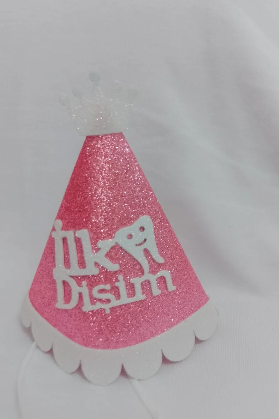 Kukuleta Pembe Renk İlk Dişim Şapkası İlk Dişim Partisi Süsü İlk Dişim Bebek Şapkası Süsü