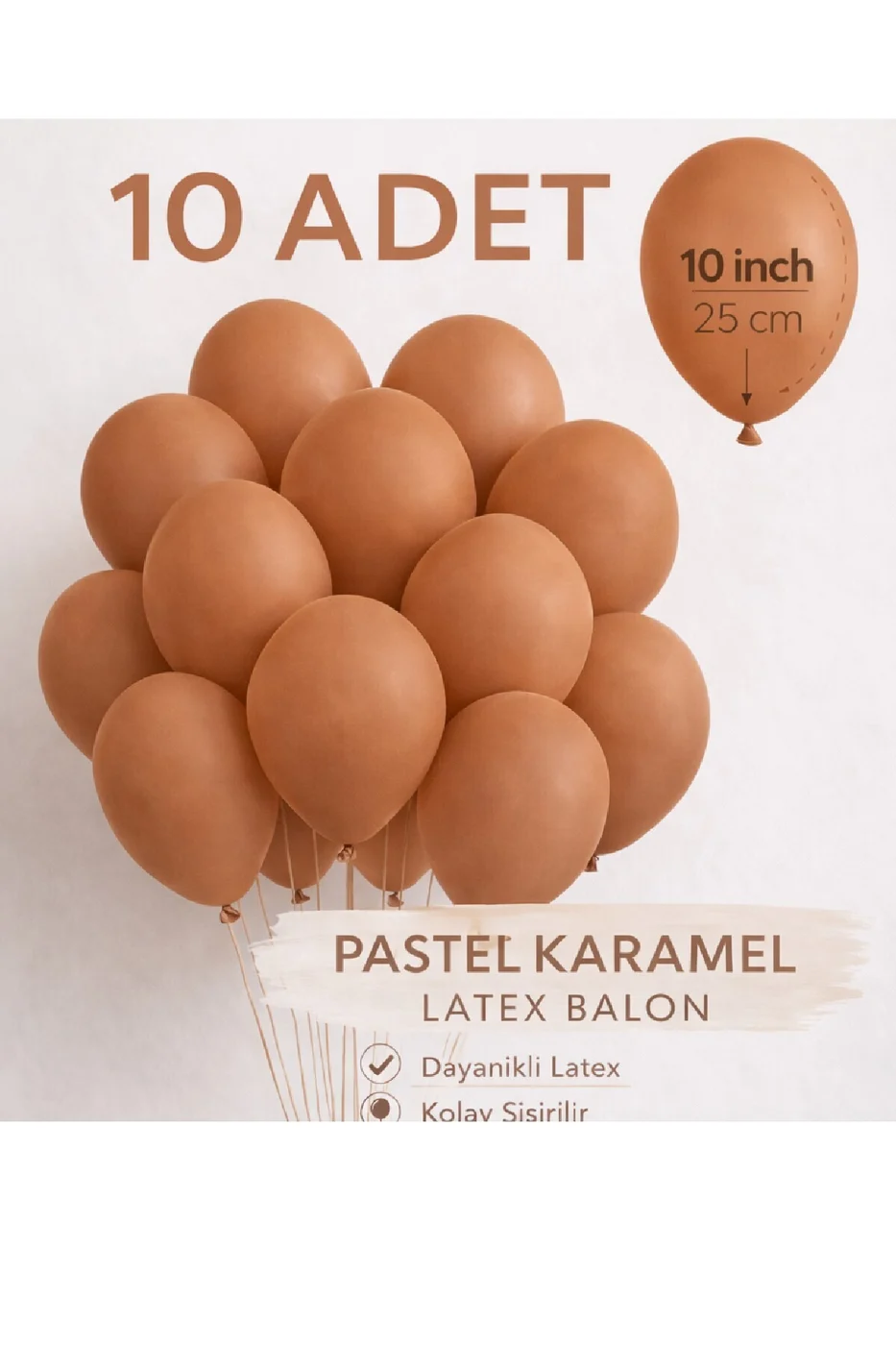 10 Adet Latex Balon 10 İnç Parti Balonu Doğum Günü Süsleme Balonu