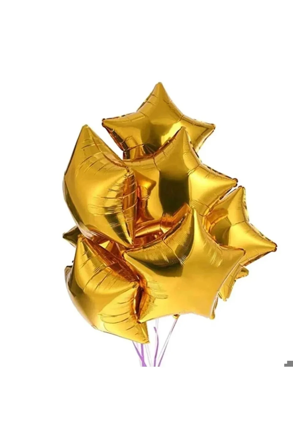 5 ADET YILDIZ FOLYO BALON 18 inç  45 cm
