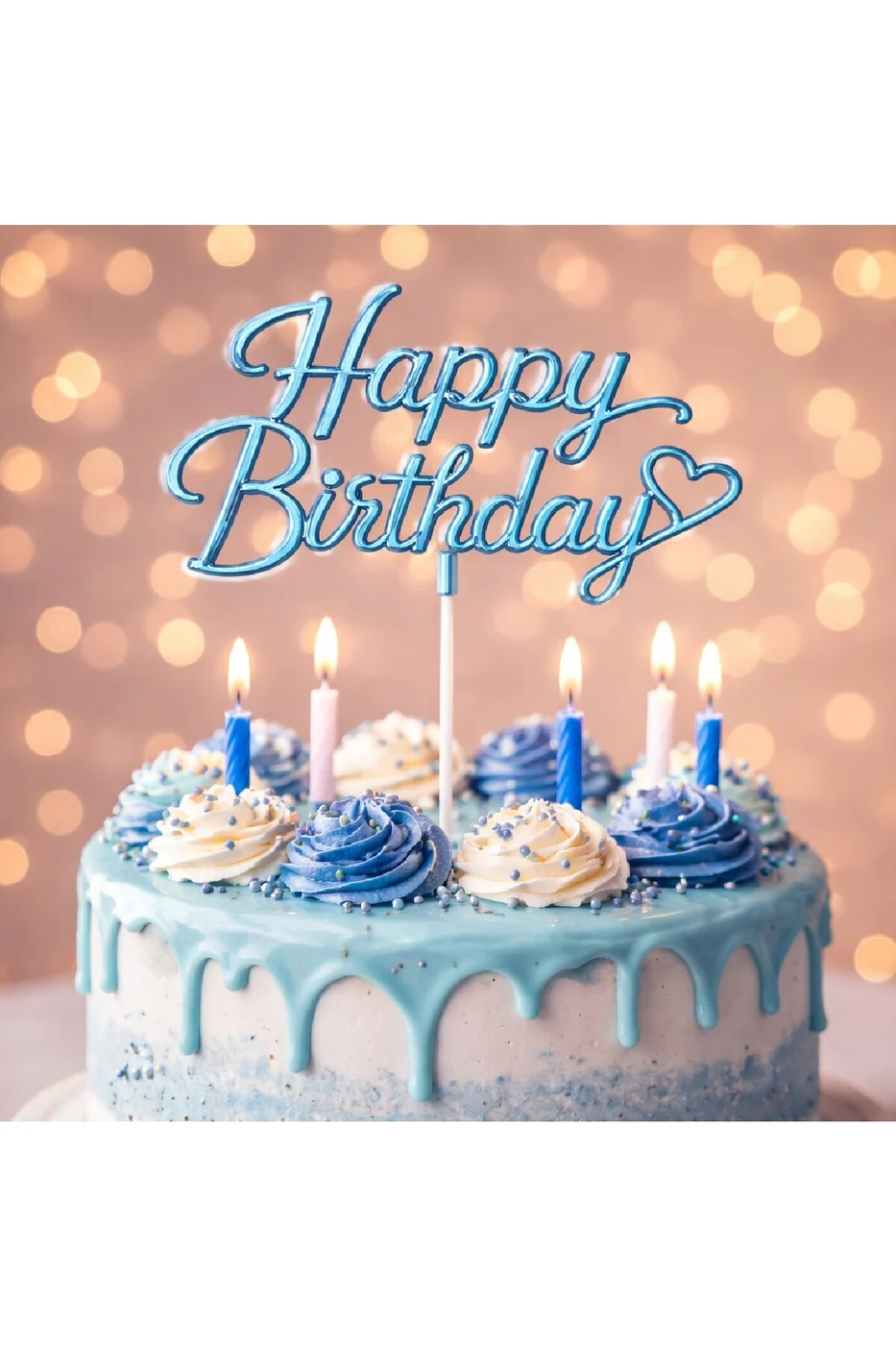 Happy Birthday Pasta Süsü Pleksi – İyi Ki Doğdun Pasta Üstü Yazı
