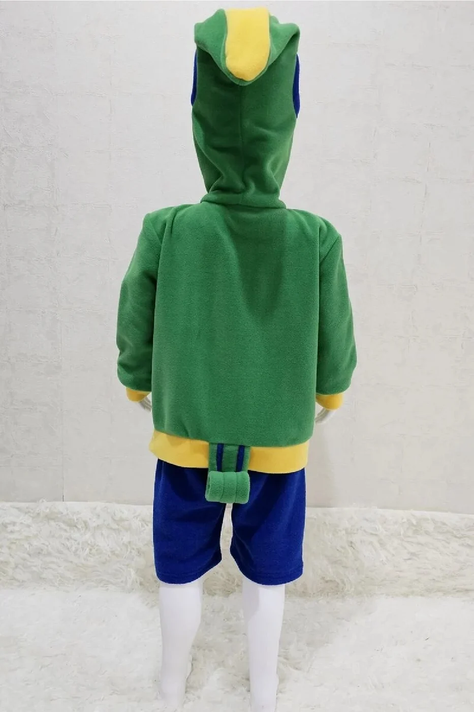 Lüks Kapüşonlu Cosplay Yeşil Kostüm | Video Oyunu Kapüşonlu Yeşil kostüm gorsel 5