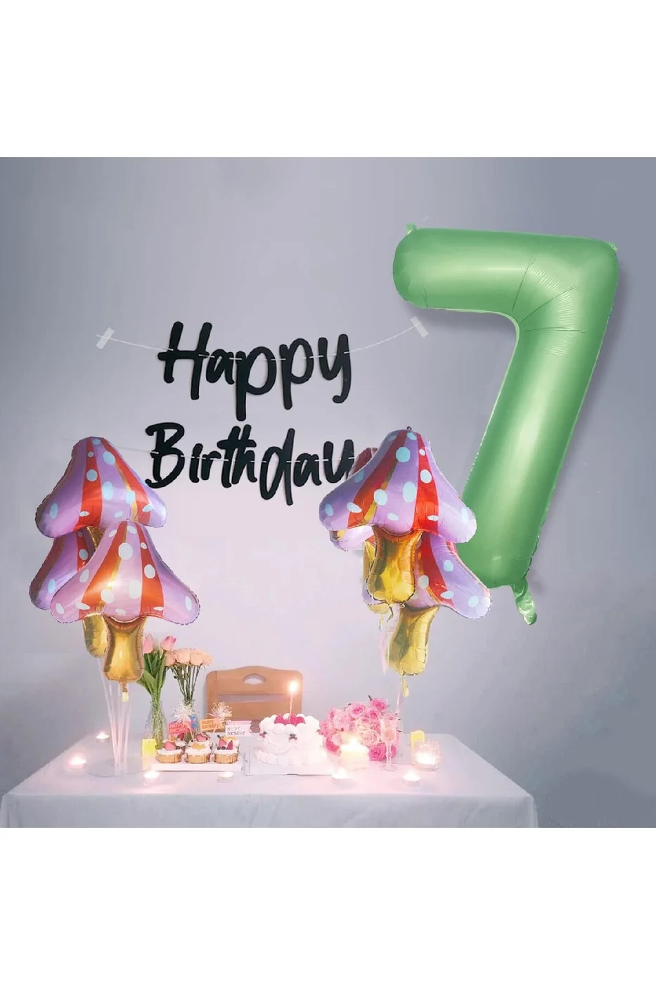 RETRO YEŞİLİ MAT YEŞİL FOLYO YAŞ RAKAM FOLYO BALON