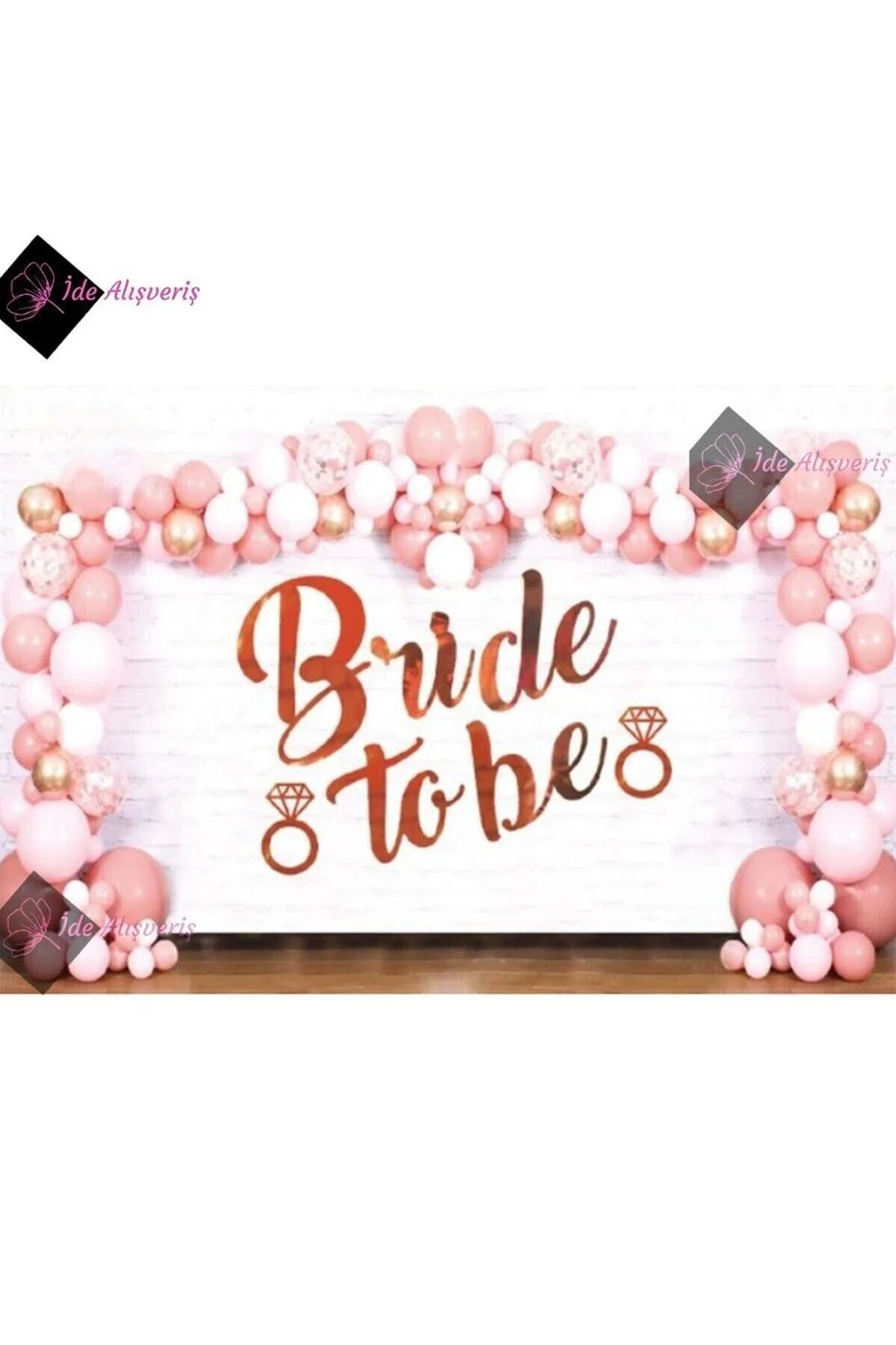50 Balonlu Bride To Be Kalpli Bekarlığa Veda Partisi 1 Bride 10 Team Bride Gold Renkli Geçici Dövme gorsel 2