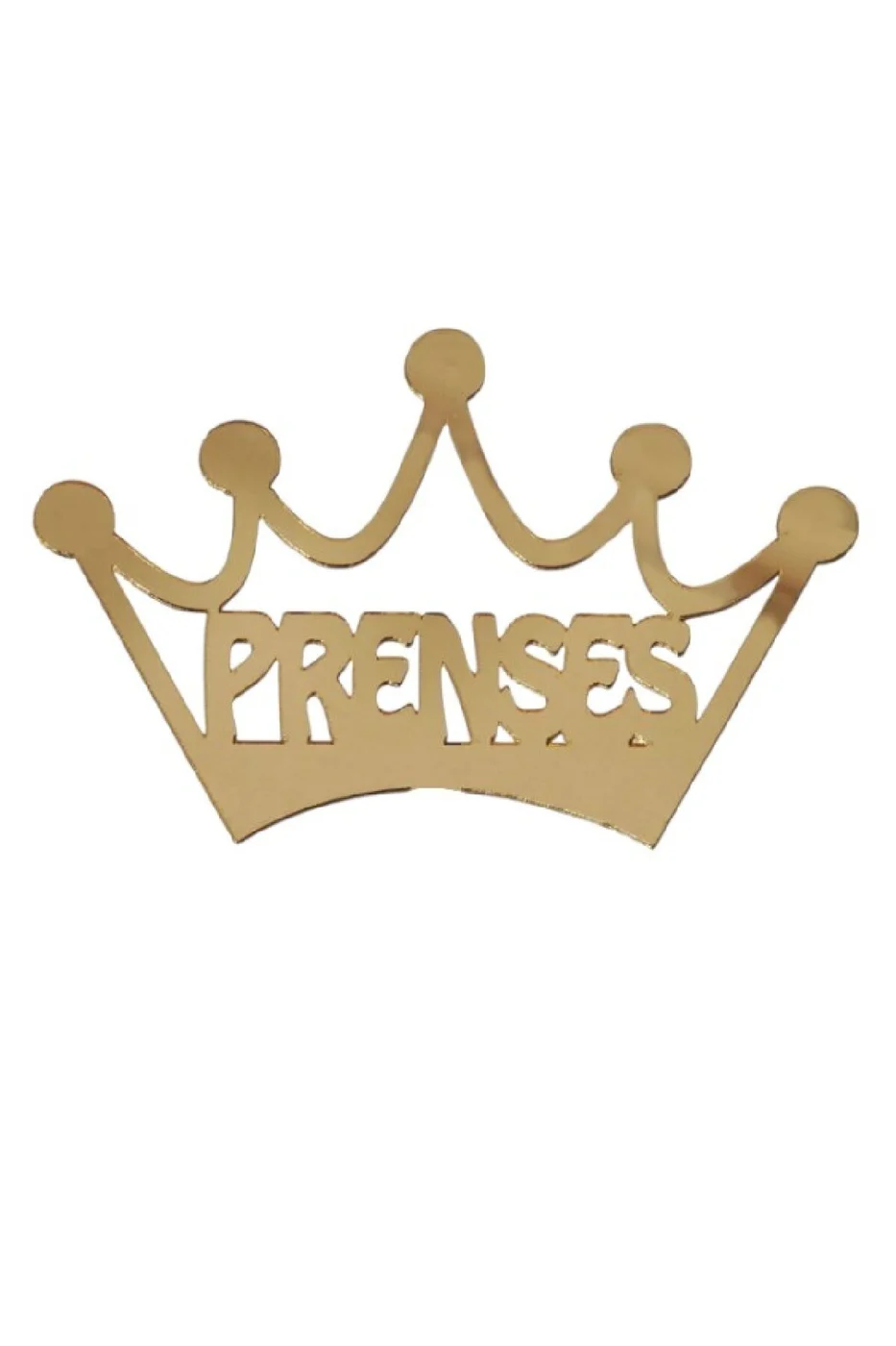 Prenses Gold Renkli Pleksi Pasta Orta Yazı 10 cm gorsel 5