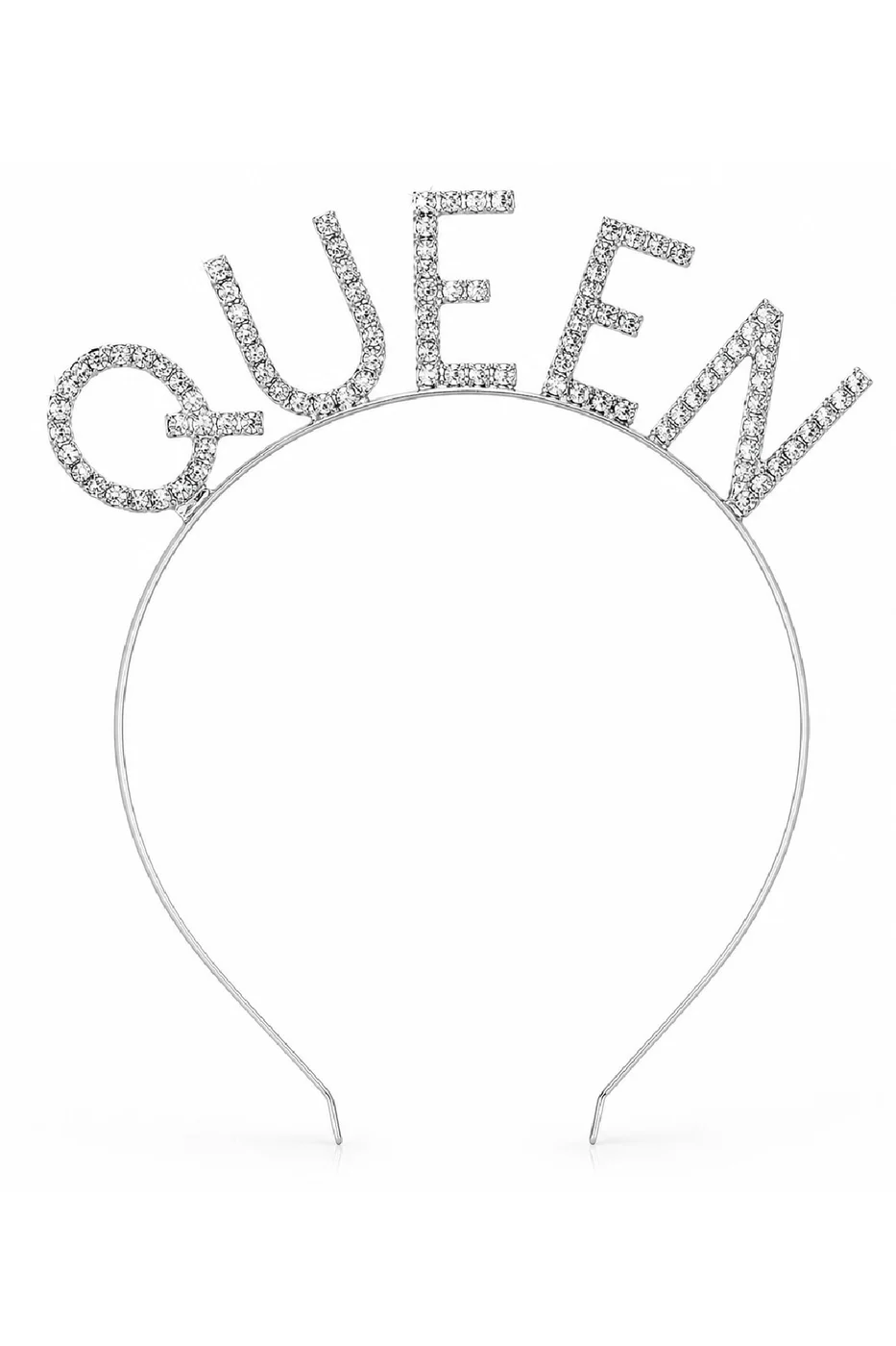 Queen Taşlı Taç Gümüş – Bekarlığa Veda & Doğum Günü Parti Tacı