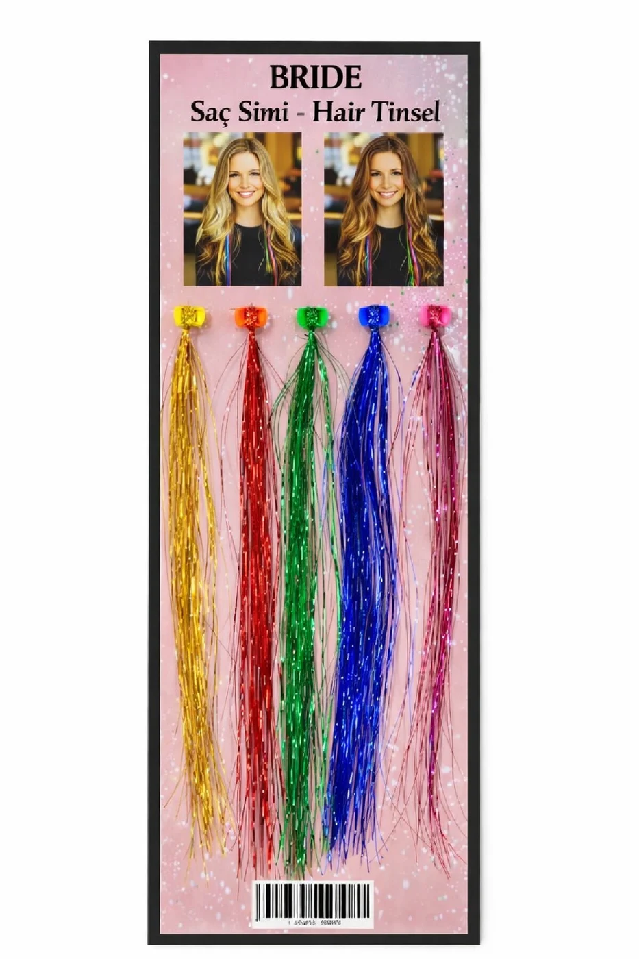 Renkli Saç Simi Seti (5’li) – Hair Tinsel Parlak Saç Aksesuarı