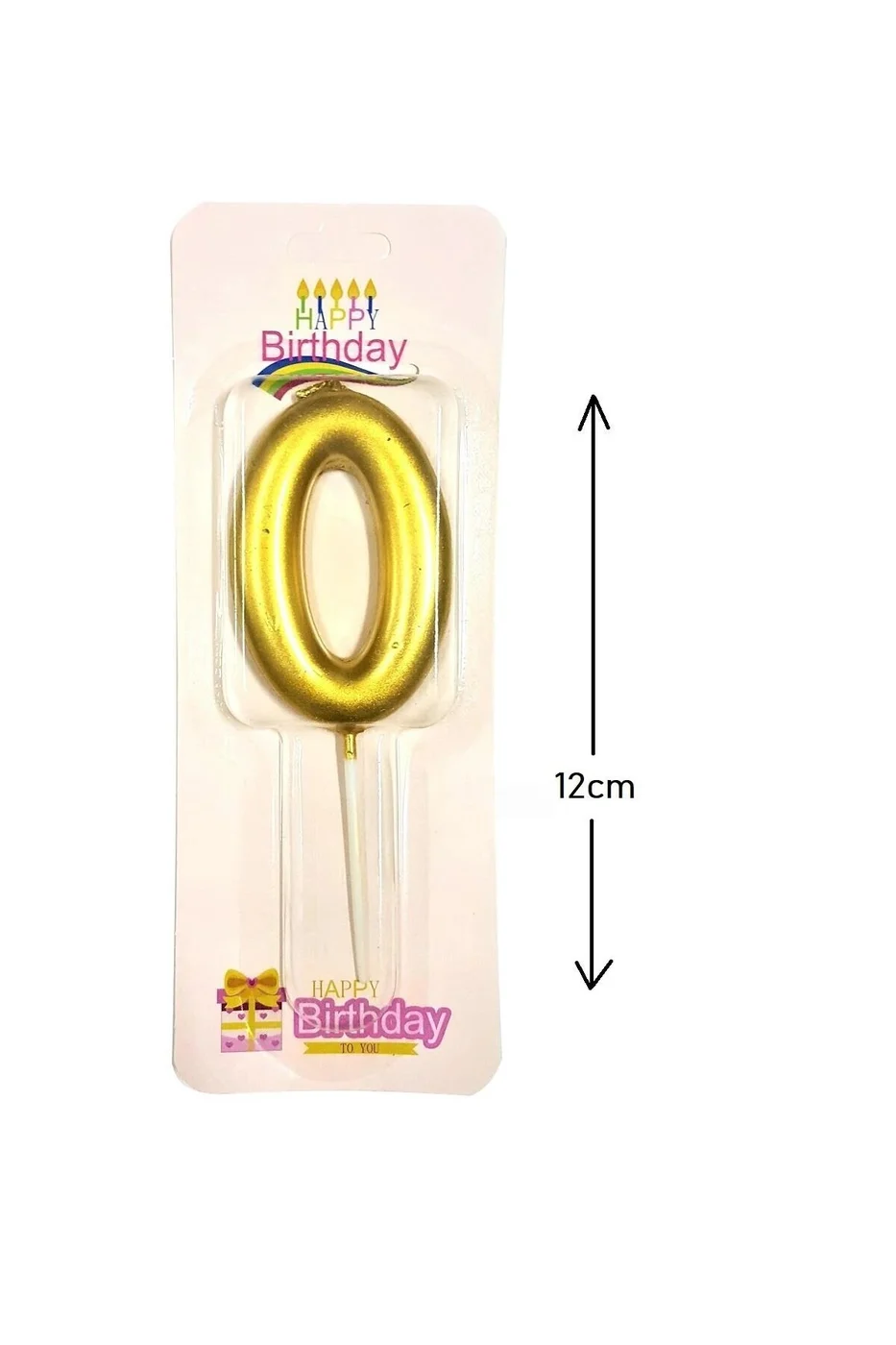 BÜYÜK BOY 0 RAKAM GOLD MUM 12CM