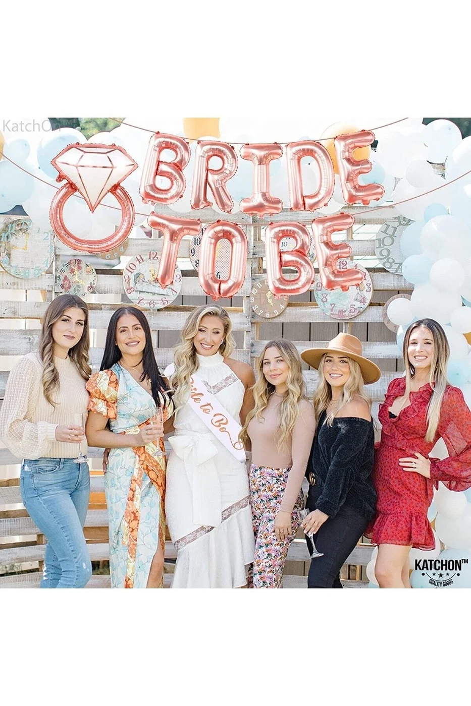 Rosegold Bride To Be Partisi Süslemeleri Bekarlığa Veda Partisi Süslemeleri Yüzük Folyo Kuşaklı gorsel 2