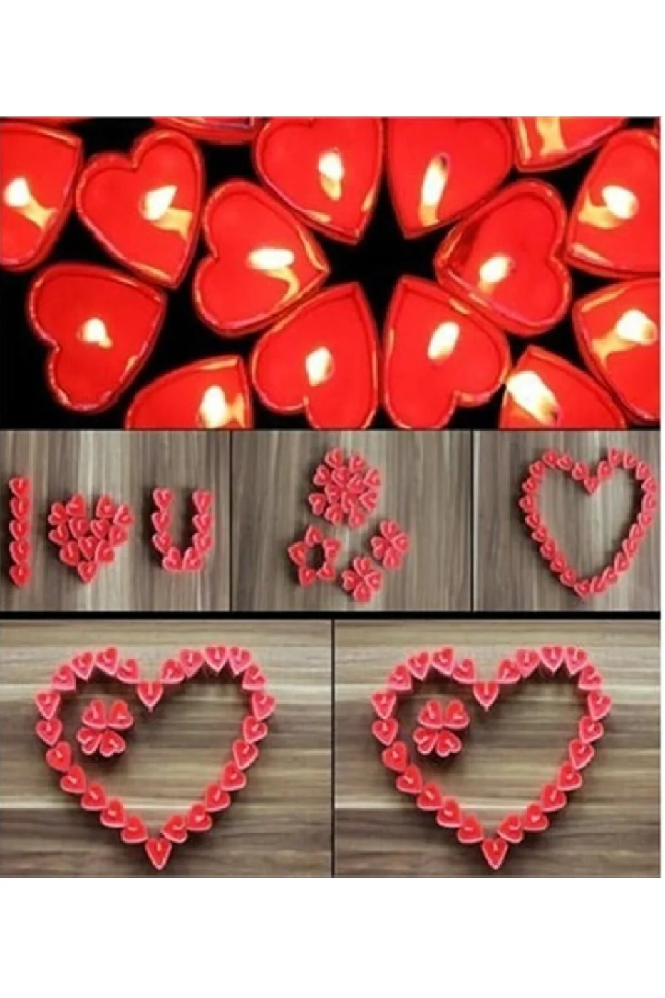 Aşk Paketi Mega Paket- Kuru Gül Yaprağı-Kalpli Mum- Kalpli Folyo Balon- Süpriz Romantik Aşk Paketi gorsel 7