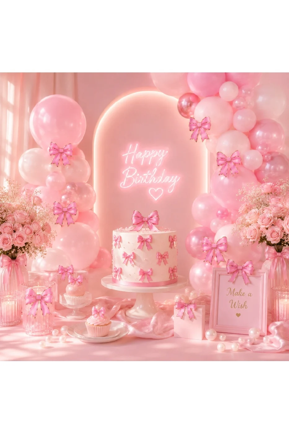 Renk Seçenekli Fiyonk Balon ve Pasta Dekor Fiyonk Seti 12 Adet Büyük & Küçük Boy Parti Süsü Baby Shower Doğum Günü Seti Süsü gorsel 7