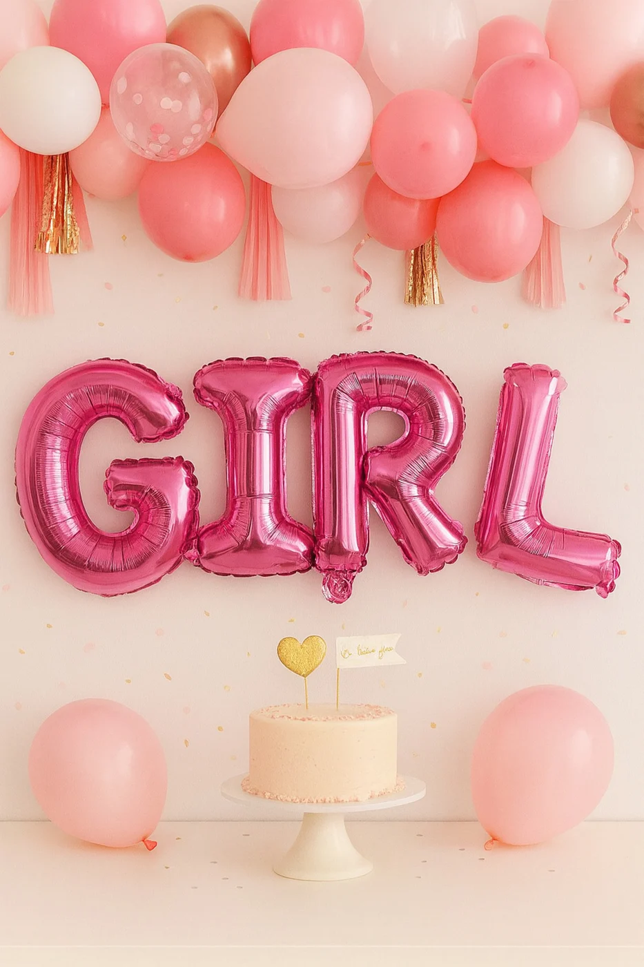 Girl Pembe Yazı Folyo Balon gorsel 2