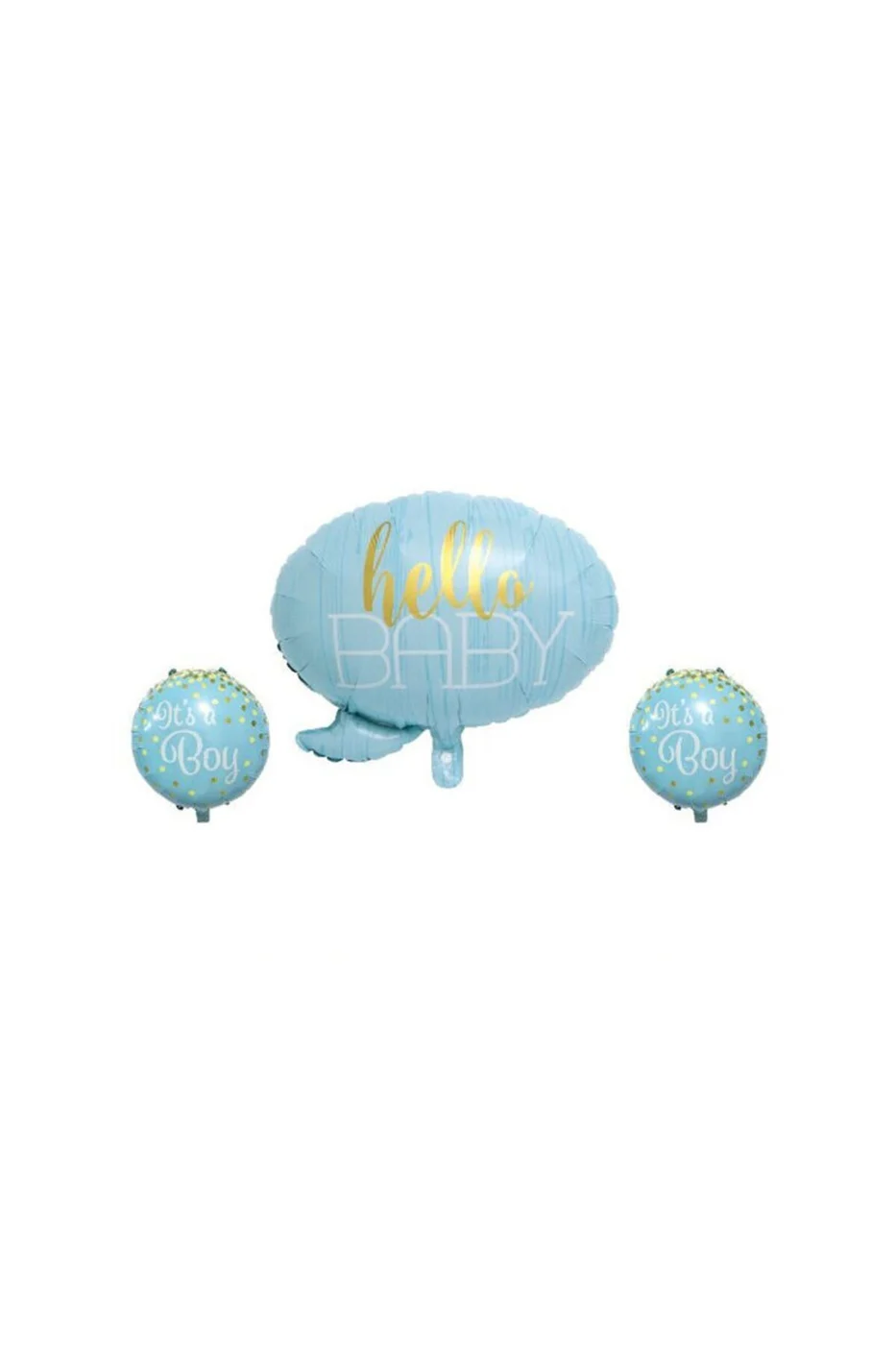 Hello Baby 3’lü Mavi Set Folyo Balon