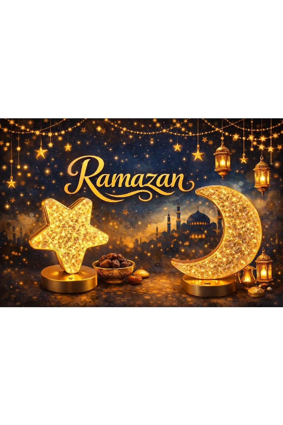 Lüks Kristal Ay Led Lamba Dekor Parti Dekor Süsü gorsel 5