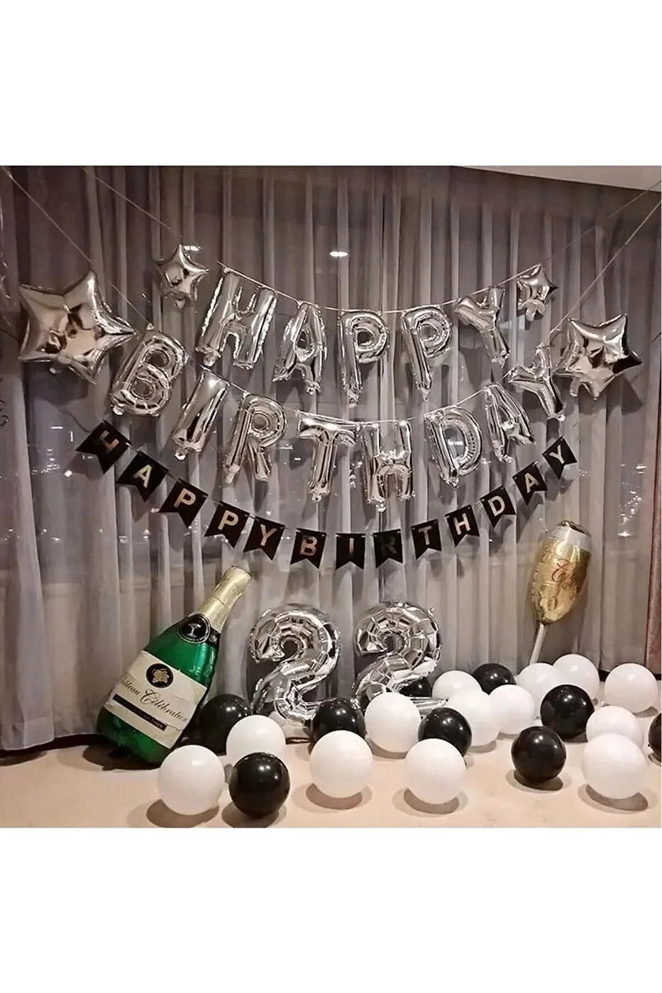 Yetişkin Doğum Günü Alfabe Balonlar gorsel 2