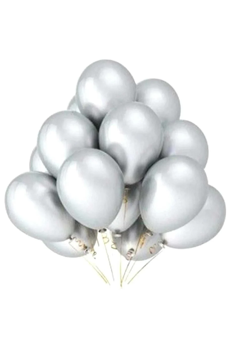 Gümüş Metalik Balon 10'lu