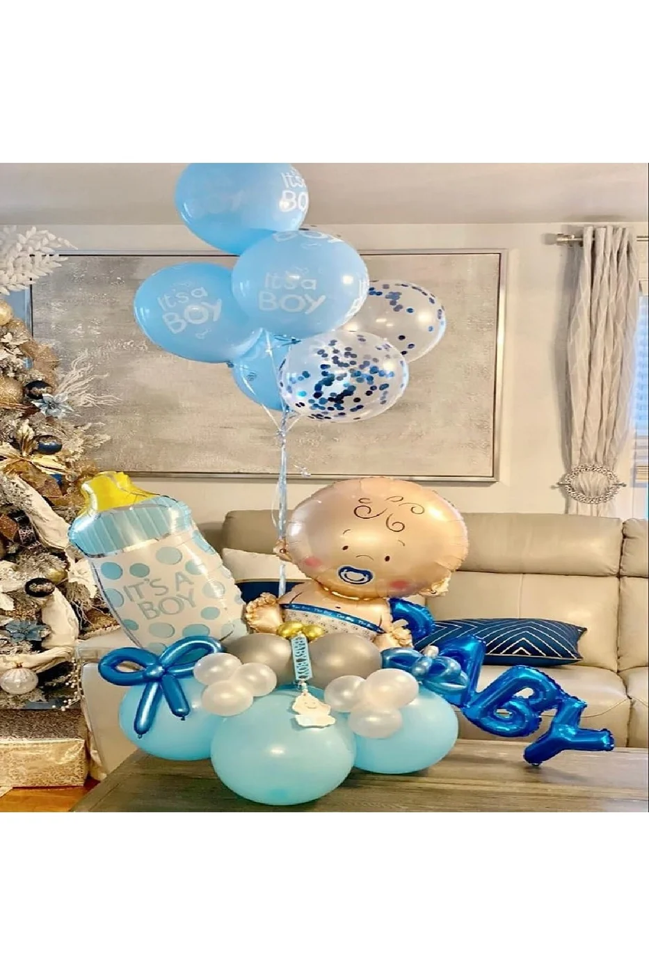 BABY SHOWER HASTANE ODA SÜSLEME BABY SHOWER ERKEK BALON SETİ SÜSÜ gorsel 4