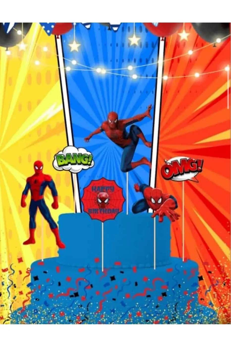 6 adet, Çizgi Film Karakter Temalı Doğum Günü Pasta Süsü gorsel 4