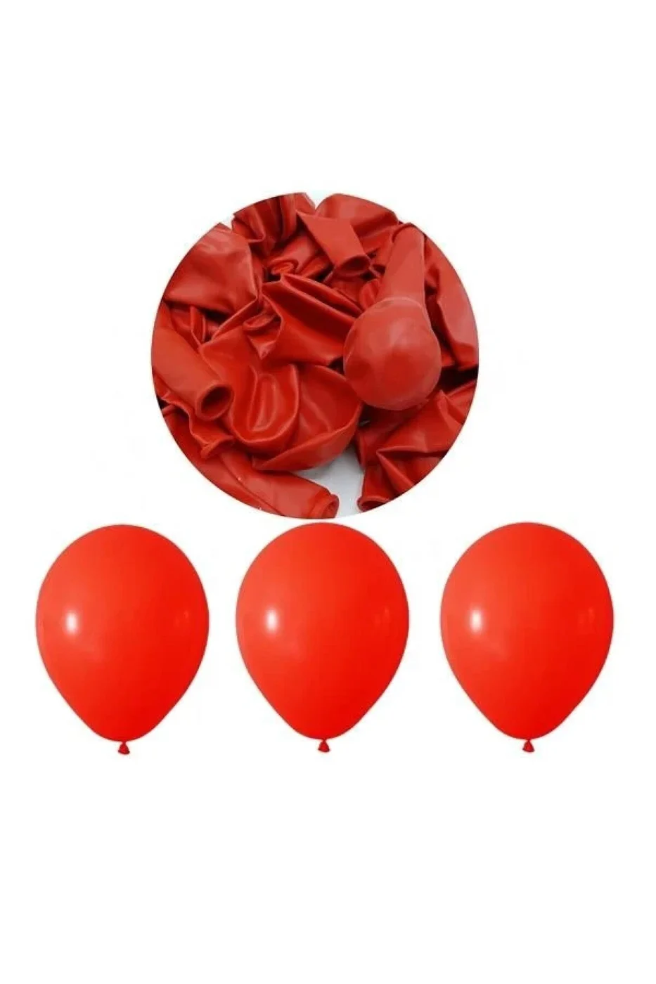Pastel Kırmızı Balon 10 Adet gorsel 3