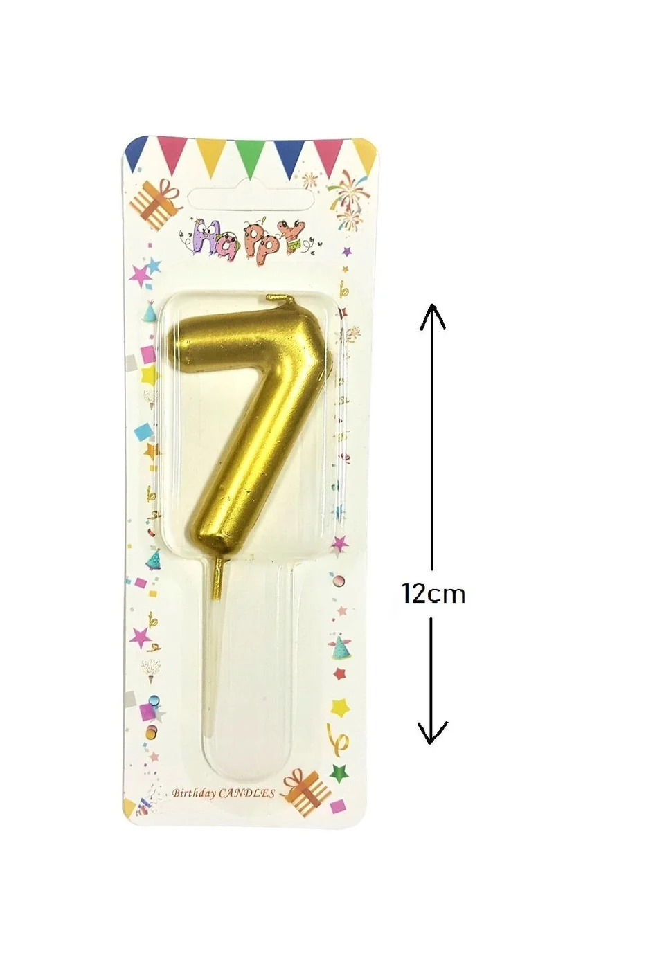 BÜYÜK BOY 7 RAKAM GOLD MUM 12CM