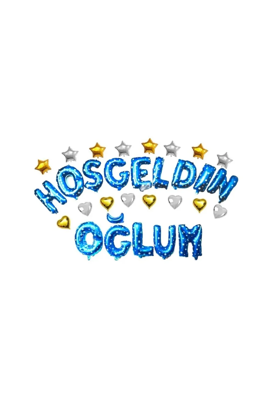 KALPLİ HOŞGELDİN OĞLUM MAVİ SET BALON