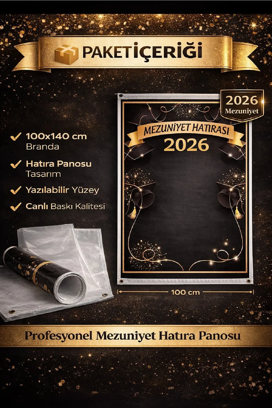 Mezuniyet Hatıra Branda Panosu 2026 – Fotoğraf Çekim Afişi & Arka Fon Brandası gorsel 2