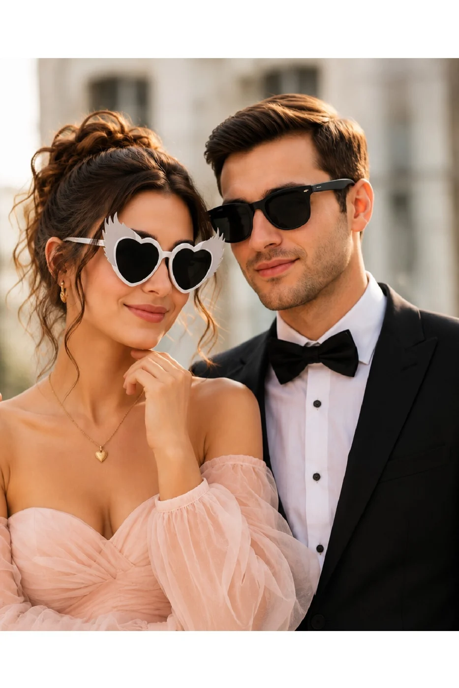 Wedding Mood Premium Düğün Gözlük Seti Düğün, Nişan, Bekarlığa Veda Fotoğraf Aksesuarı
