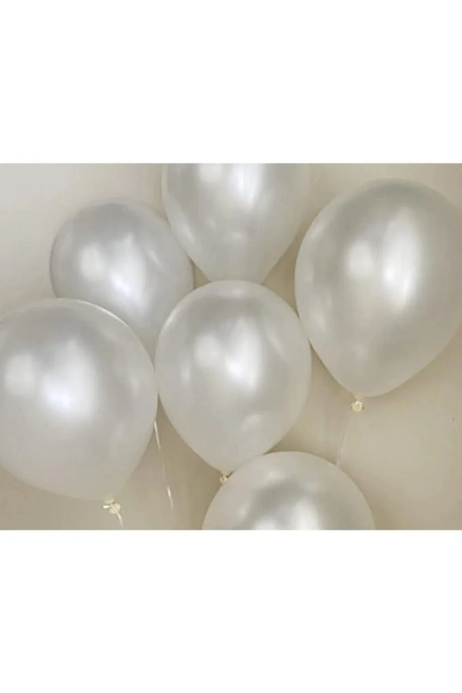 Beyaz Makaron Balon 10'lu gorsel 2