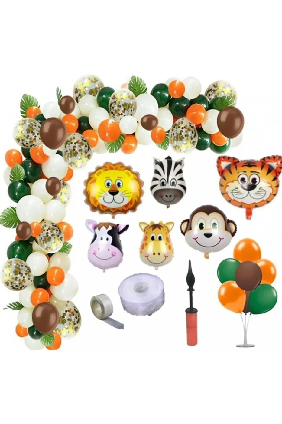 Balon Safari Temalı Doğum Günü Seti