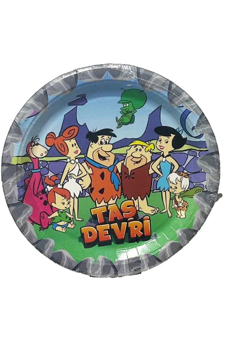 8 Lİ TABAK BARDAK TAŞ DEVRİ Flintstones TEMALI DOĞUM GÜNÜ PARTİ SÜSÜ MALZEMELERİ gorsel 6