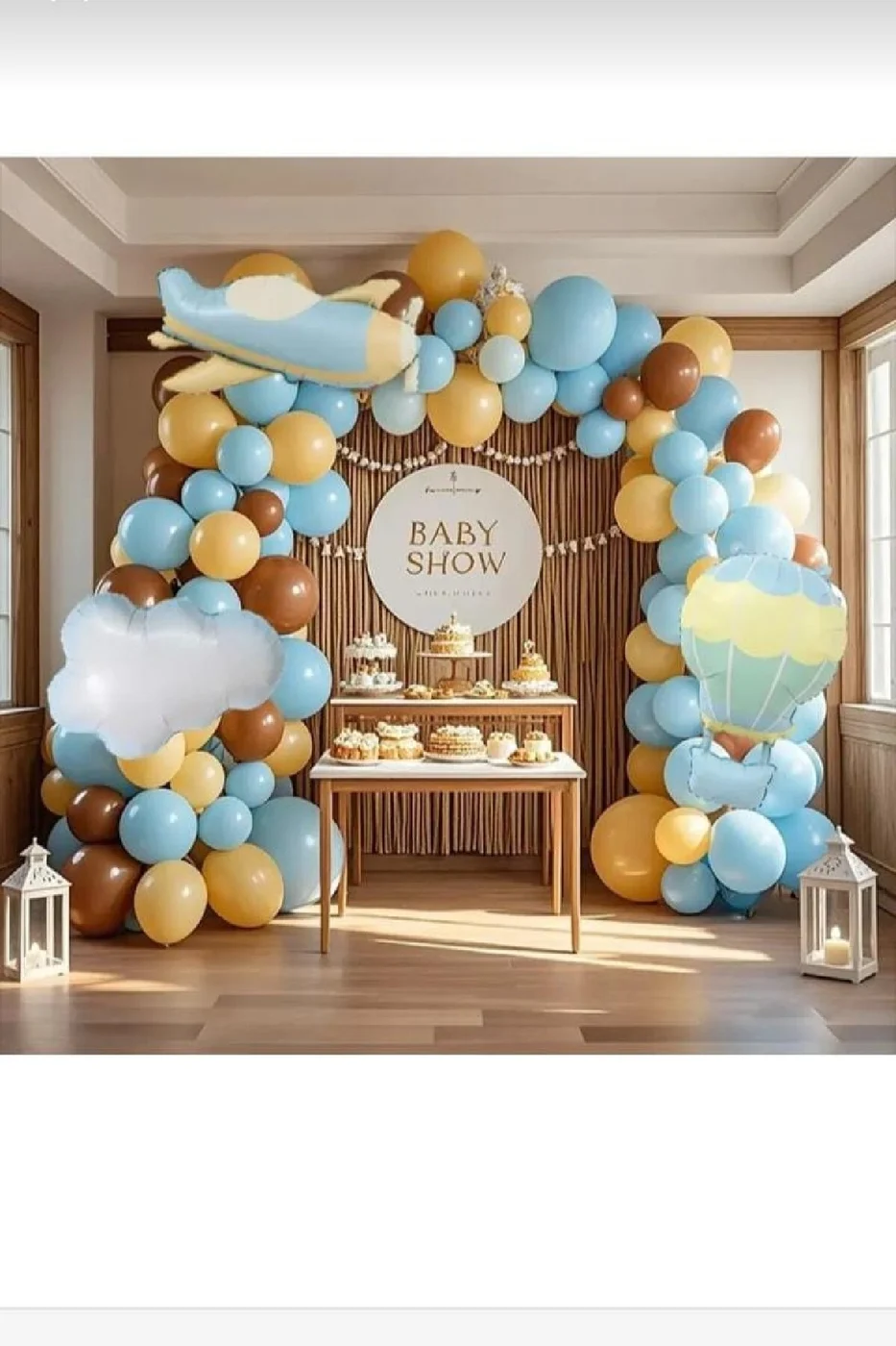 Rüya Gibi Gökyüzü Temalı Balon Kemeri Doğum Günü Parti Seti Süsü gorsel 2