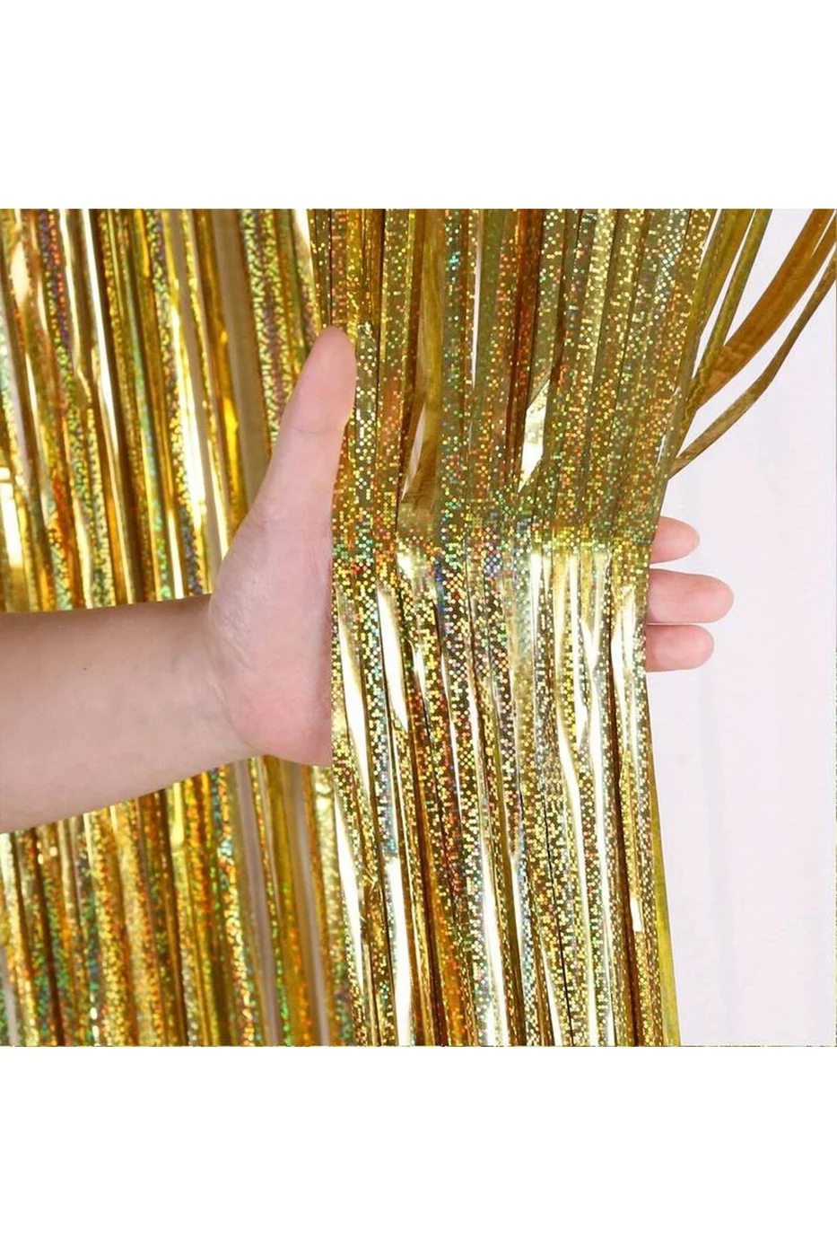 İTHAL METALİZE HOLOGRAM GOLD ARKA PLAN PERDESİ
