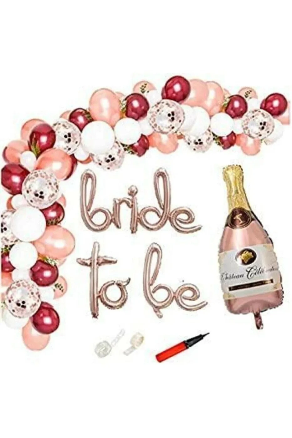 Bride To Be Folyo Balon Şampanya Folyo Balonlu Zincir Set Bekarlığa Veda Partisi gorsel 2