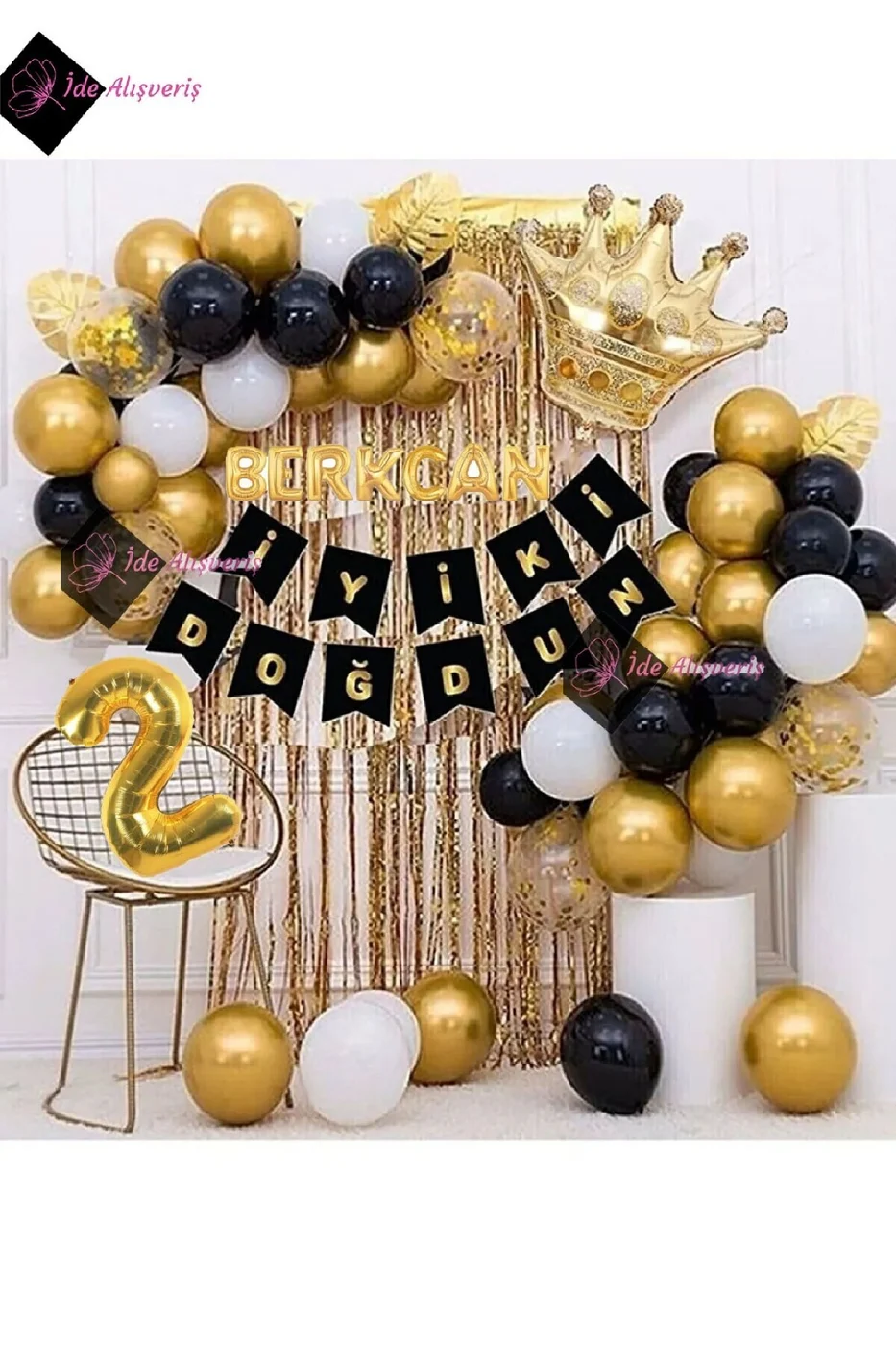 7 Harfli Isim Ve Yaş, Kral Taçlı Balon Zinciri Doğum Günü Seti Iyi Ki Doğdun Doğum Günü Lüks Seti