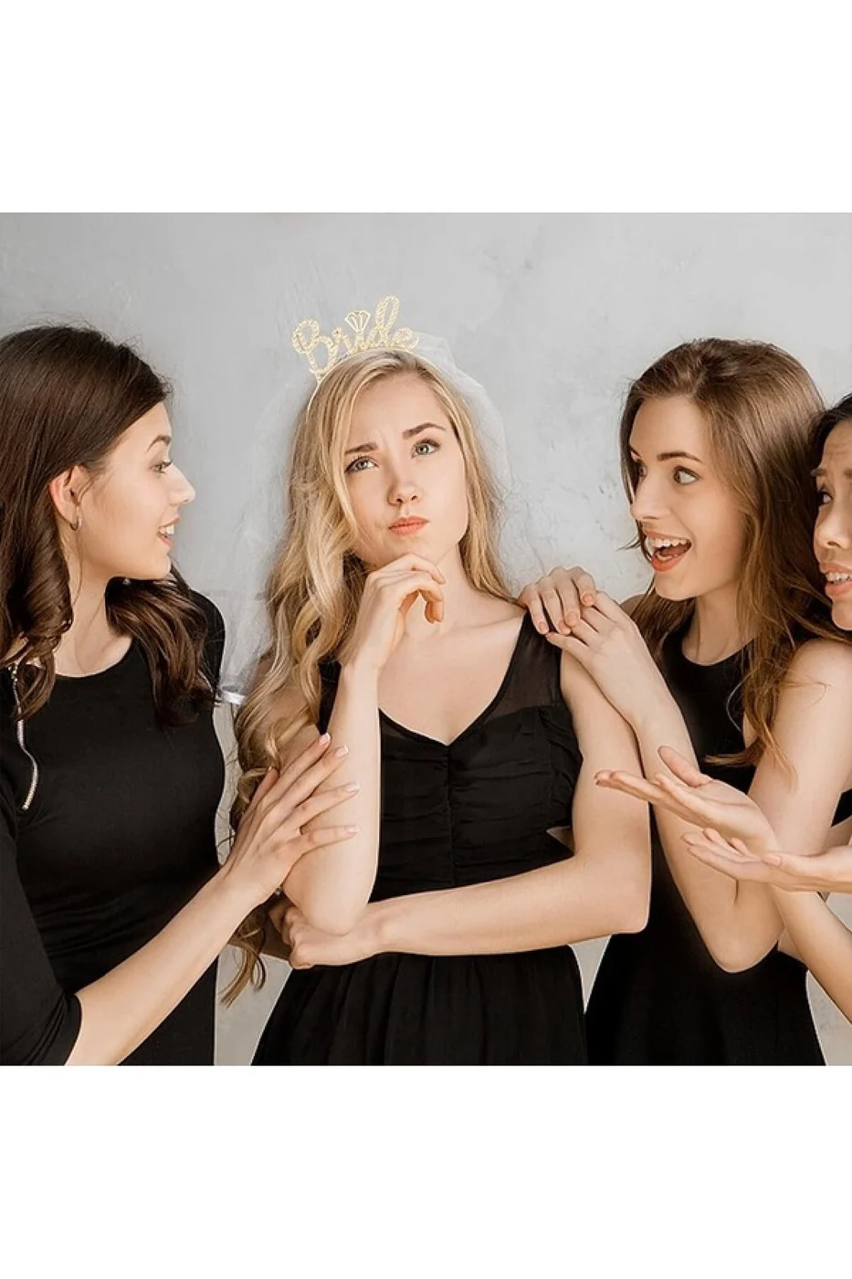 Taşlı Metal Bride Taç Kristal Parlak Taşlı Bride Taç Bekarlığa Veda Partisi Tacı gorsel 3