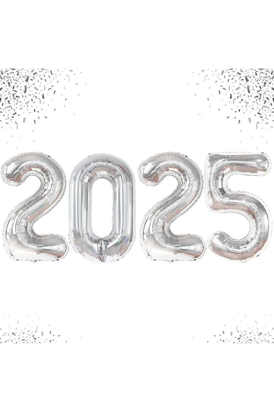 Yeni Yıl Büyük 2025 FolyoBalonları 34 İnç Mutlu Yıllar Süslemeleri Yılbaşı Arifesi Parti Malzemeleri