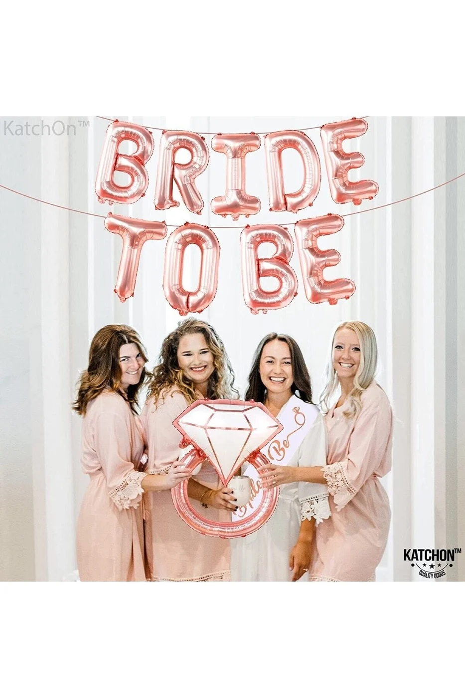 Rosegold Bride To Be Partisi Süslemeleri Bekarlığa Veda Partisi Süslemeleri Yüzük Folyo Kuşaklı gorsel 5