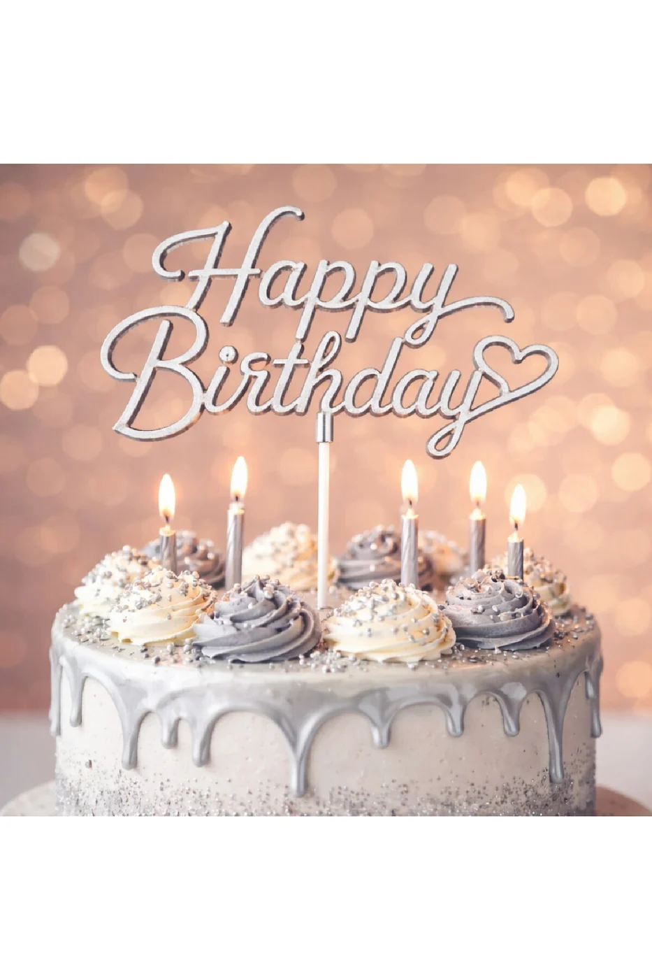 Happy Birthday Pasta Süsü Pleksi – İyi Ki Doğdun Pasta Üstü Yazı