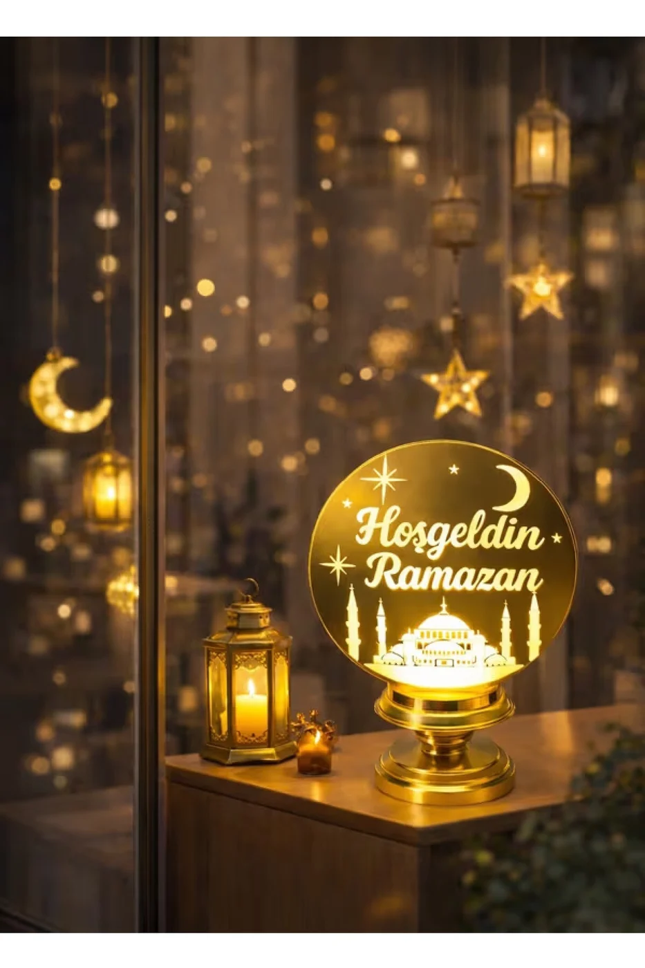 Işıklı Lüks Hoşgeldin Ramazan Işıklı Dekor Ramazan Süsü gorsel 7