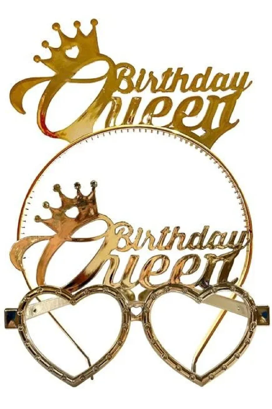 Birthday Queen Mika Taç Gözlük - Doğum Günü Konsepti - Parti Malzemeleri gorsel 2