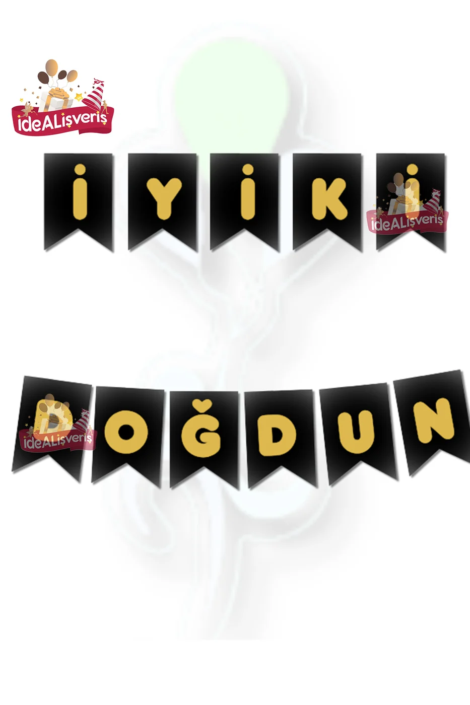 İyi Ki Doğdun Gold Varaklı Doğum Günü Yazısı