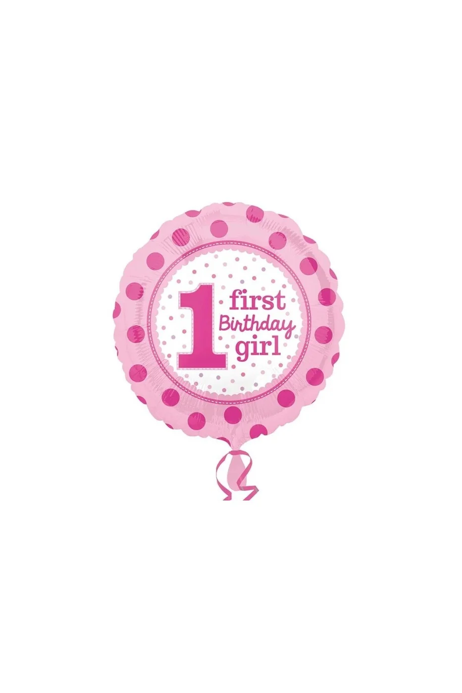 18 İNC YUVARLAK 1 YAŞ PEMBE FOLYO BALON